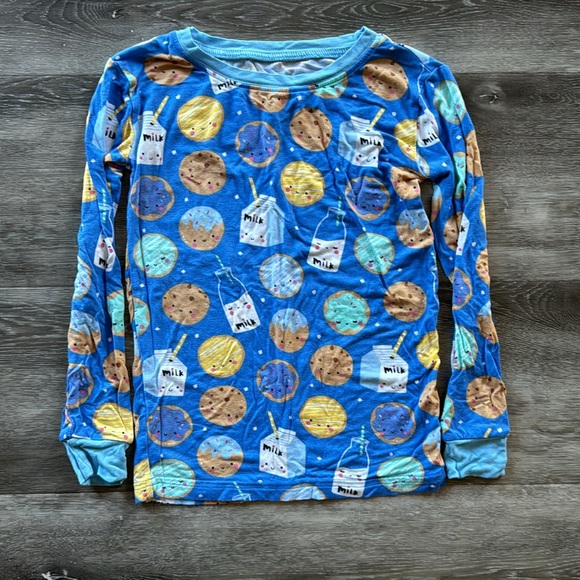 Little Sleepies Blue Cookies and Milk Two Piece Pajama Set - Picture 2 of 3
